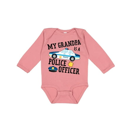 

Inktastic My Grandpa is a Police Officer Gift Baby Boy or Baby Girl Long Sleeve Bodysuit