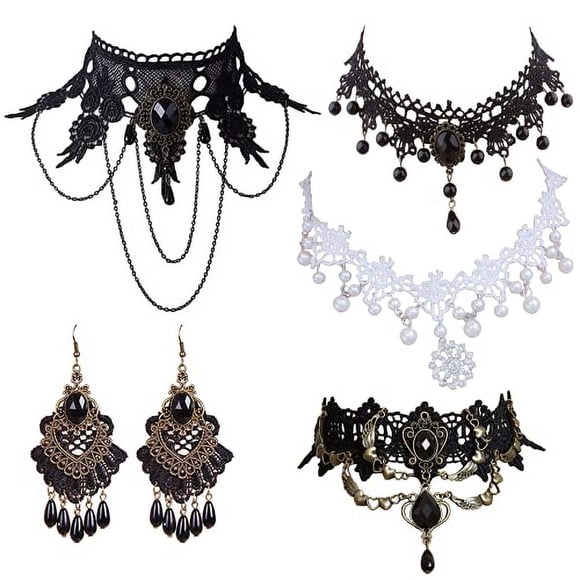 Conjunto de Joyería Gótica Steampunk de Halloween Faccubee