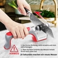 thumbnail image 4 of Manual Knife Sharpener Knife Sharpener , 4 Levels, 2 Tungsten Steel For Coarse Sharpening And Scissor Sharpening, Diamond Fine Sharpening, Special Ceramic Precision Sharpening Red, 4 of 6