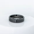 thumbnail image 5 of Tungsten Wedding Ring - Band for Mens & Womens- 6mm Beveled Edge Tungsten Ring - Black IP Tungsten Band, 5 of 5