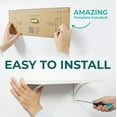 thumbnail image 3 of czcpp-Reinforced Steel Bracket White Shelves for Room - Easy to Install, Template and Video Included - White Wall Shelves for Bedroom, White Bookshelf, White Wall Book Shelves, Shelves for Wall in Wh, 3 of 4