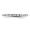 thumbnail image 3 of 14k White Gold Polished Size 8 U-Shared Prong 1 carat Diamond Complete Eternity Band, 3 of 5