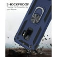 thumbnail image 2 of Samsung S9 Case, Military Grade Shockproof Ring Kickstand|Magnetic Car Mount Function Hybrid Hard PC Back Cover Drop Protection Full Body Protective Case for Galaxy S9, Navy Blue, 2 of 8