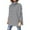 Grey, variant on Women's Sweater Turtleneck Ribbed Knit Batwing Sleeve Spilt Hem Tunic Oversized Winter Sweaters