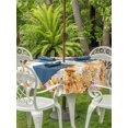thumbnail image 3 of Outdoor Tablecloth with Umbrella Hole for Patio/Picnic/Party/Camping, Yellow Wisteria Waterproof Table Cloth Round Cover Washable, Sprinng Summer Pastoral Botanical (Dia 54"), 3 of 8