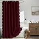 thumbnail image 1 of XmhyTop-A Cortina de ducha de lino, estilo bohemio, moderna, para baño, 200 x 200 cm, 1 pieza, elegante y duradera, para el baño del hogar, color rojo oscuro., 1 of 5