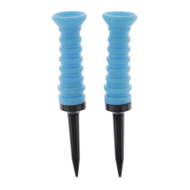 Paquete de 2 tees de golf profesionales de plástico - Entrenamiento de golf para interiores y exteriores Azul