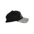 thumbnail image 4 of Top Headwear I Love Jesus Hat - Womens Rhinestone Crystal Pattern Baseball Hat Black Silver, 4 of 4