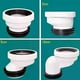 thumbnail image 2 of 2/5/10cm Offset-Toilet WC Misaligned Pan Connector Shifter Bowl Smooth Soil Pipe PVC Straight Eccentric Drain Nozzle-Replacement, 2 of 5