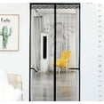 thumbnail image 1 of Mosquitera magnética para puerta de balcón, mosquitera con imán, el aire puede fluir libremente Puerta mosquitera para puerta de balcón para puertas/terrazas/ventanas, negro, 1 of 8