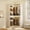 White, variant on 36'' Corner Closet System - iSunirm Freestanding Corner Closet Organizer System with 2 Hanging Rods & 8 Storage Shelves, Built-in Garment Rack, for Bedroom/Closet, 36"W x 16"D x 80"H, White