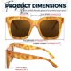thumbnail image 4 of Gafas de Sol FEISEDY Vintage Cuadradas Grandes para Mujer B2486, 4 of 8