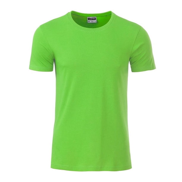 James and Nicholson - Camiseta básica para hombre (Verde Lima)