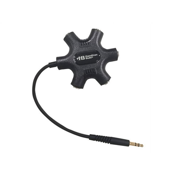 Hamilton Buhl 5-Way Portable Galaxy Jackbox - Répartiteur Audio - mini jack Mâle à mini jack Femelle - 58 Pieds - Noir