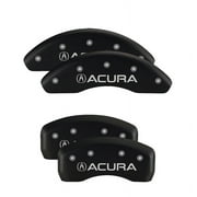 MGP 4 Caliper Covers Engraved Front & Rear Vtech Matte Black finish silver ch