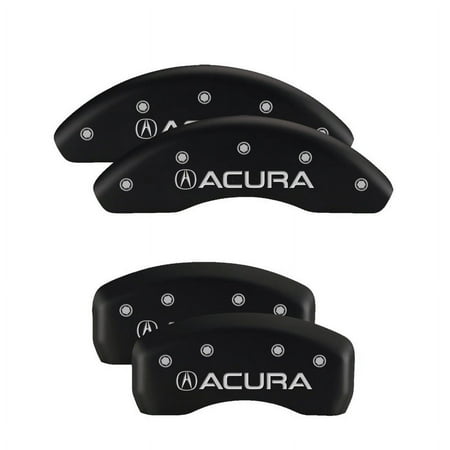 MGP 4 Caliper Covers Engraved Front & Rear Vtech Matte Black finish silver ch