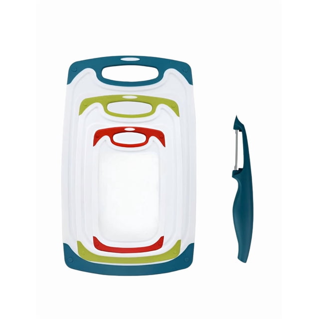 Tablas Xtellar Para Picar Alimentos color blanco Cocina Para Cortar Set 4 Piezas