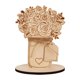 thumbnail image 3 of Manualidades de madera para el Día de Madre, decoración de mesa, ramo de flores de madera en , tarjeta de felicitación para esposa, maestra,, 3 of 9