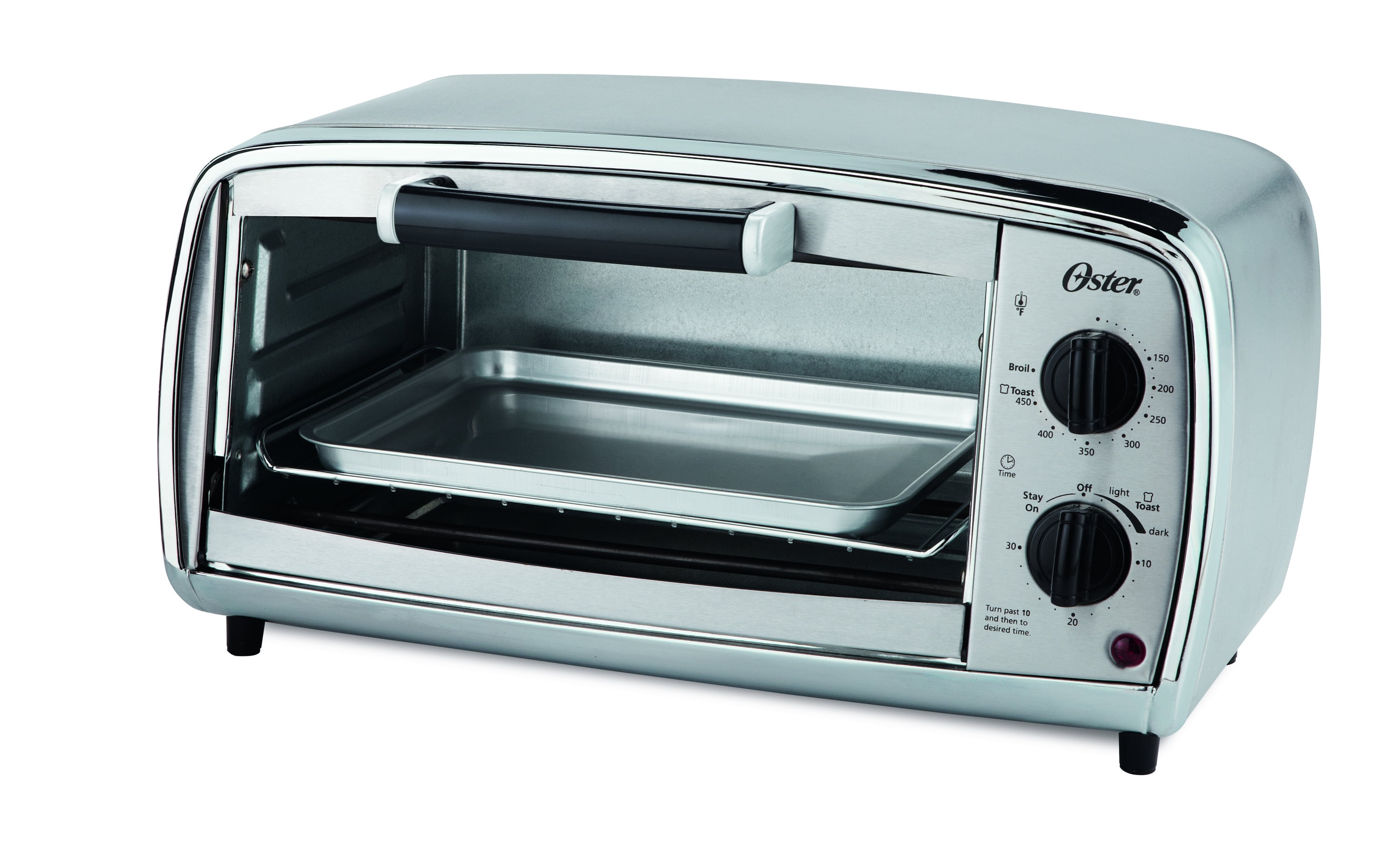 Oster 4-Slice Toaster Oven, Stainless Steel (TSSTTVVGS1) - Walmart.com