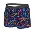 thumbnail image 2 of Daiia Multicolor Bowling Men's Underwear Boxer Briefs, Cotton Stretch Moisture-Wicking Underwear-X-Large, 2 of 9