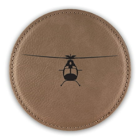 

AW119 Koala Coaster Laser Engraved Leatherette - Round Coasters - Many Colors - Single / Coasters Sets - helicopter