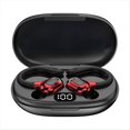 thumbnail image 1 of Auriculares Bluetooth con Gancho para la Oreja, Traducción Inteligente con IA, Pantalla Digital, Deportivos, Reducción de Ruido, Color Rojo., 1 of 5