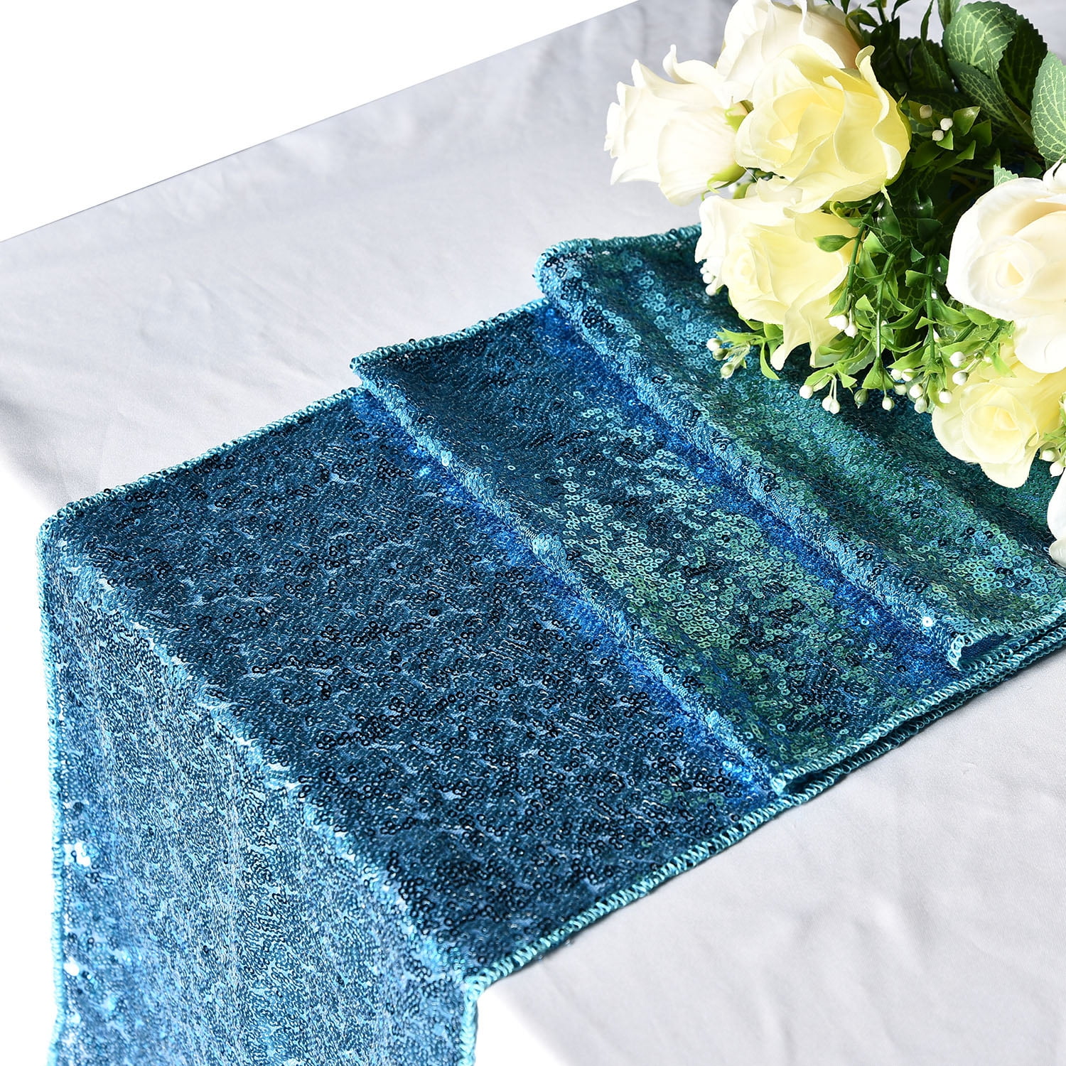 Sequin Table Runner Cloth Rose Gold Silver Wedding Birthday Party Decor 12x72/'/'