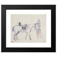 thumbnail image 2 of Ivan Ivanec 24x20 Black Modern Framed Museum Art Print Titled - German Uhlan with Horse (1914), 2 of 5