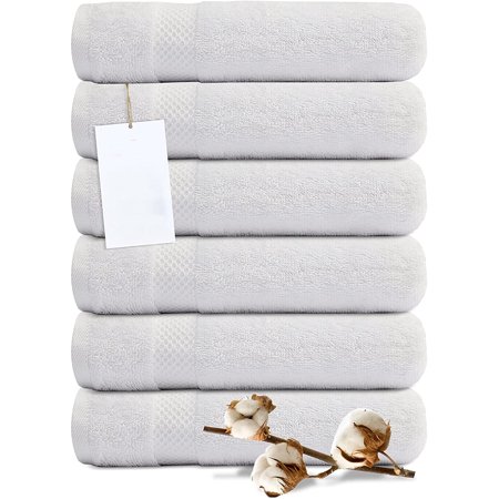 - Hand Towels Set Pack of 6 -100% Ring Spun Cotton 550 GSM - Hand Towels Bathroom 16x30 - Soft Feel, Highly Absorbent Durable Towel, Hotel spa Towel