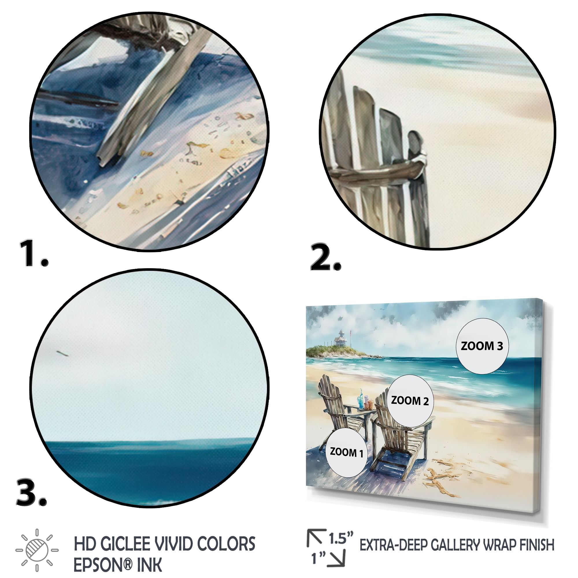 Designart Relax At The Beach II Canvas Wall Art