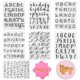 thumbnail image 2 of Letras del alfabeto de silicona decorativas para hacer tarjetas, patrón multifunción, bricolaje, álbum de recortes, decoración de álbumes de fotos, sello transparente, 2 of 4