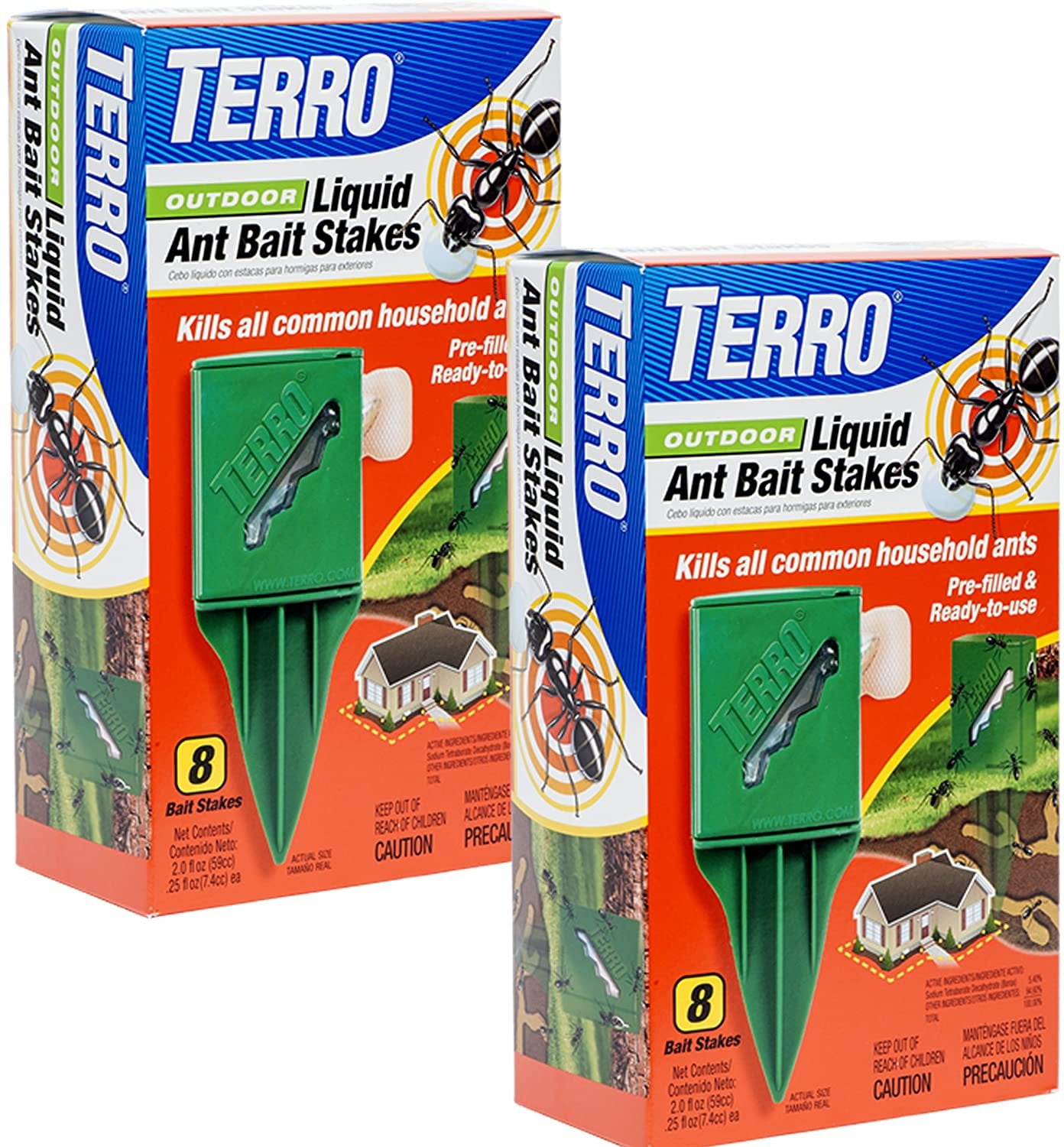Terro T1812-2 Outdoor Liquid Ant Killer Bait Stakes 2 Pack ...