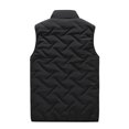 thumbnail image 3 of WTOBBY Men's Casual Solid-Color Embossed Down Cotton Vest, Loose Stand-Up Collar Thickened Coat for Winter, Lightweight and Warm for Outdoor and Casual Use,Black L, 3 of 7