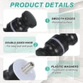 thumbnail image 3 of Uxcell Glass Shower Door Handle, Aluminum Alloy Back-to-Back Shower Door Knob for Bathroom Black, 3 of 7