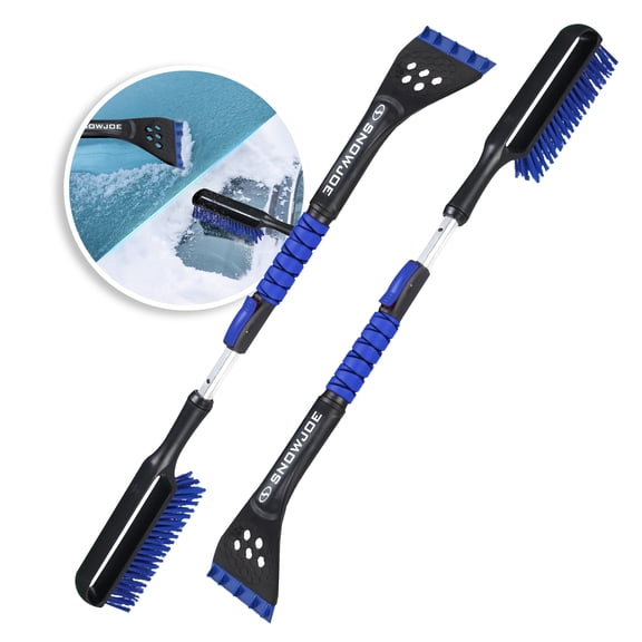Snow Joe 2 Pack 42" Jumbo Multi-Purpose Ice Scraper & Extendable Snow Brush, SJEG-SB42SHX2