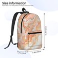 thumbnail image 2 of 17in Backpack With Pocket Adjustable Shoulder Strap Large Capacity Zipper Opening And Closing Double Pull Head Zipper For Work Travel Sports Peachpuff Marble_3, 2 of 8
