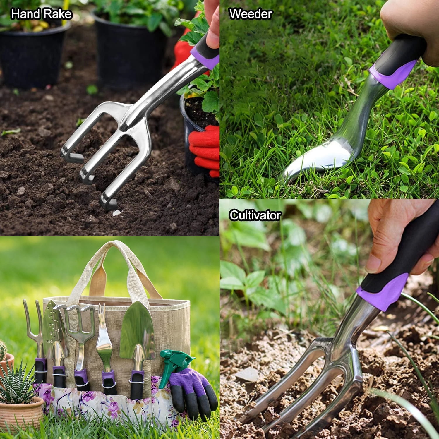 Heavy Duty Gardening Tools - 29-Piece Gardening Gifts for Women, Mom, Men - Durable, Ergonomic Garden Tool Set