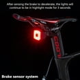 thumbnail image 4 of GIYO Intelligent Brake Tail Lamp USB Chargings High Tail Lamp Cycling Warning Mountain Bike Road Bike Riding Equipment Waterproof Lamp, 4 of 7
