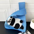 thumbnail image 2 of POINTERTECK Sac Tricoté Panda Polyvalent Sac Fourre-Tout Tricoté avec Design Panda Mignon Portable Lavable Réutilisable Organisateur de Courses, 2 of 5
