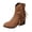 Brown, variant on Fringe Mid Calf Boots for Women, Suede Side Zipper Chunky Low Heel Winter Booties, Tassel Decor Casual Daily Street Shoes Brown