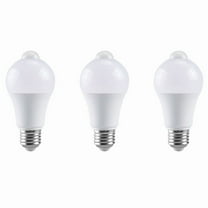 3X 85-265V E27 PIR Motion Sensor Lamp 12W Bulb with Motion Sensor Infrared Motion Detector Security Light Warm Light,3 x Motion Sensor Lamp,White