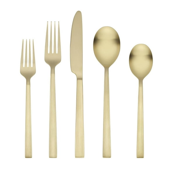 BHG RIVER GOLD SATIN 20PC FLATWARE SET, 20 Pc Flatware Set