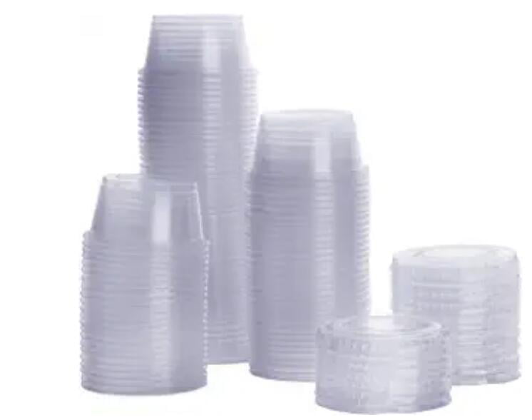 Clear Plastic Jello Jelly Shot Soufflé Salsa Portion Cups with Lids 500 ct.1oz 