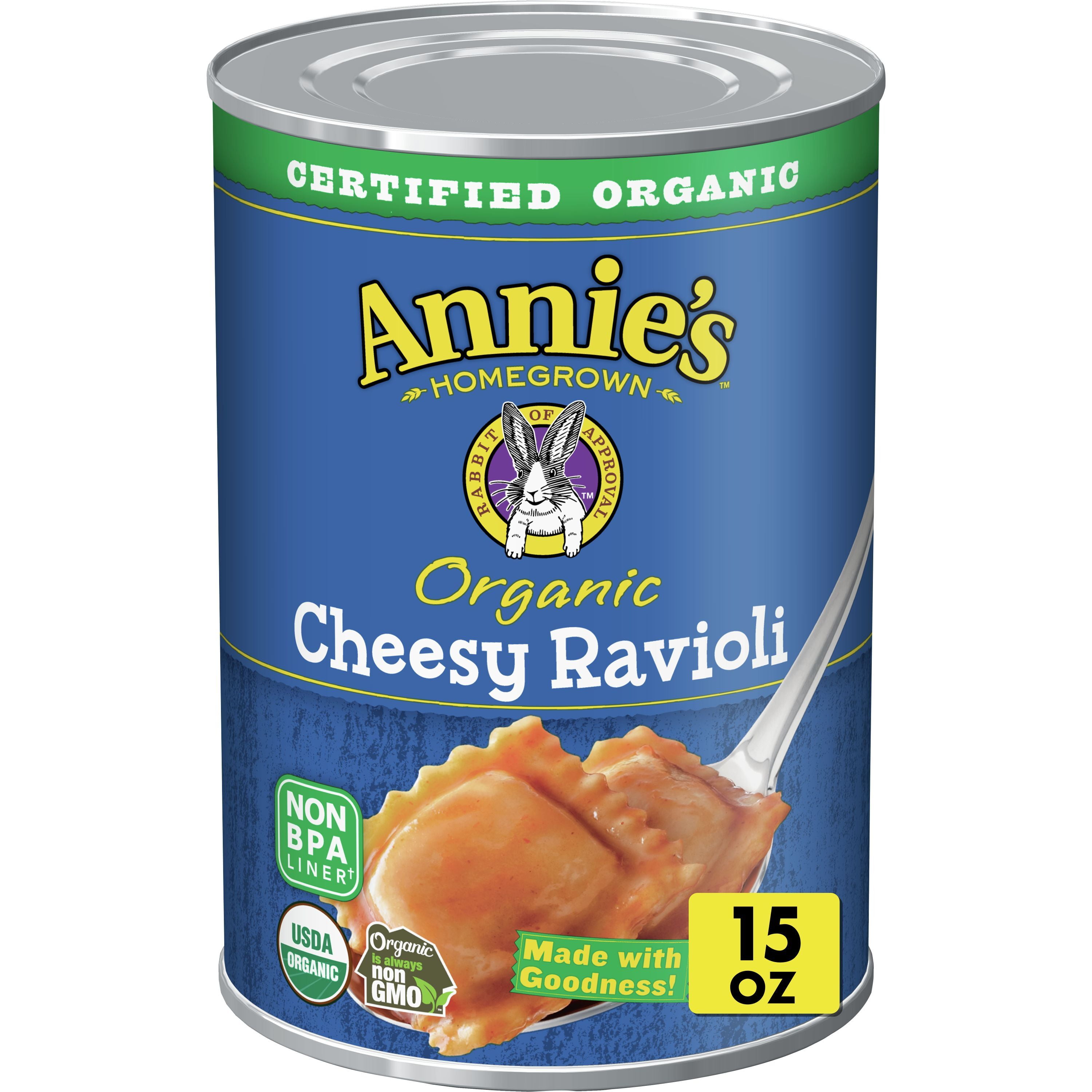 Annie's Homegrown Organic Cheesy Ravioli, 15 oz. Can