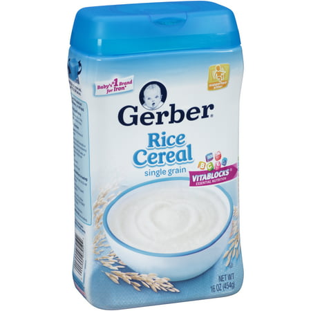 Gerber Single-Grain Rice Baby Cereal, 16 oz - Walmart.com