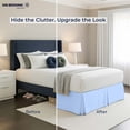 thumbnail image 5 of SGI bedding 10 inch Drop Bed Skirt Queen Size Platform Style, Classic Tailored Look, Elegant Pleated Style Dust Ruffle, Split Corners, Wrinkle Resistant Microfiber - Light Blue, 5 of 8