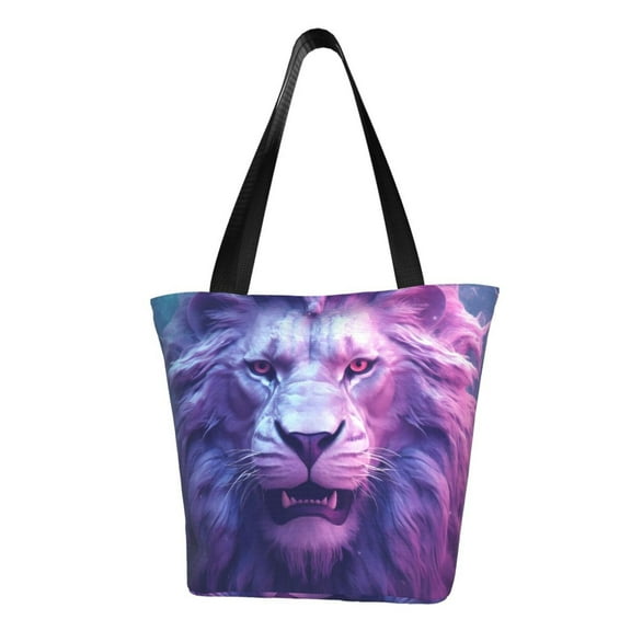 Sikiie Cool Lion Head Shoulder Bag Casual Hobo Crossbody Tote Bag for Women and Men Large Purse Messenger Bag Travel Work