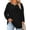 Black, variant on WellSize Plus Size Women Blouses Casual Pleated Long Sleeve Shirts Fall Crew Neck Tunic Tops