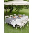 thumbnail image 4 of Outdoor Tablecloth with Umbrella Hole for Patio/Picnic/Party/Camping, Abstract Grey Waterproof Table Cloth Rectangle Table Cover Washable, Modern Minimalist Graffiti Artwork (54"x 80"), 4 of 8