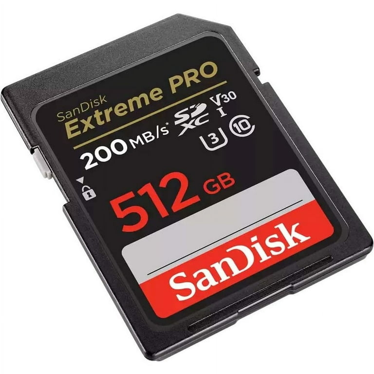 SanDisk Extreme PRO 512 GB Class 3/UHS-I (U3) V30 SDXC - Walmart.com